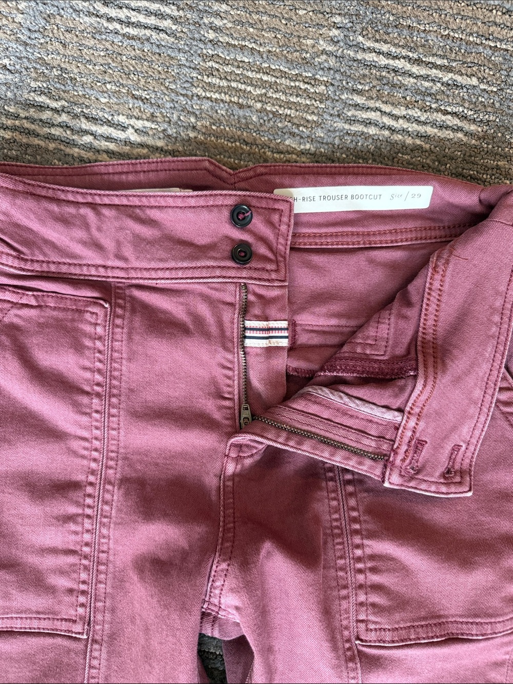 Pilcro and the Letterpress Mauve Flare Jeans - Picture 3 of 5